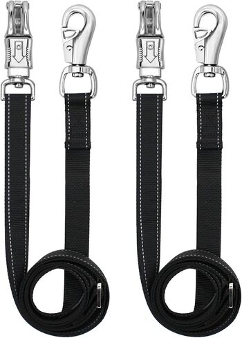 Cross Ties for Horse,Heavy Duty Nylon Trailer Tie with Strong Panic Snap and Bull Snap,Adjustable Length from 45.2" to 78.7",Professional Horse Supplies in Kuwait