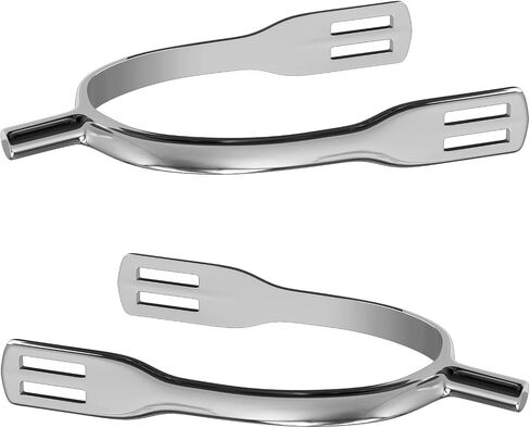 English Spurs 1 Pair, Stainless Steel Horse Boot Spurs with Shank, for Adult Horse Riding Training Equestrian in Kuwait