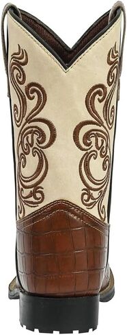 TuffRider Youth Shenandoah Rounded Toe Western Boot- Brown w/Light Pink- 5Y in Kuwait