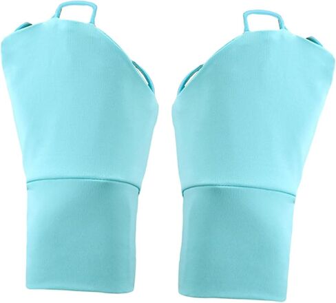 Summer Sunblock Gloves Fingerless Mittens Nonslip Cooling Lightweight Stretchable Protector Short Gloves for Outdoor- Blue in Kuwait