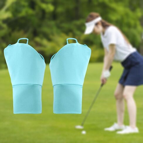 Summer Sunblock Gloves Fingerless Mittens Nonslip Cooling Lightweight Stretchable Protector Short Gloves for Outdoor- Blue in Kuwait