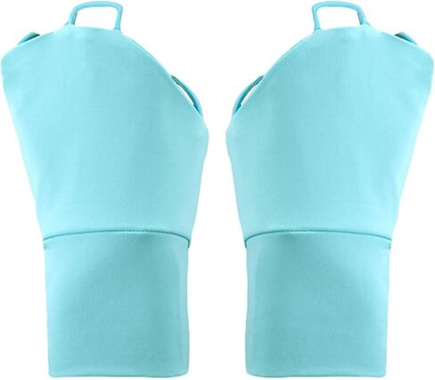 Summer Sunblock Gloves Fingerless Mittens Nonslip Cooling Lightweight Stretchable Protector Short Gloves for Outdoor- Blue in Kuwait
