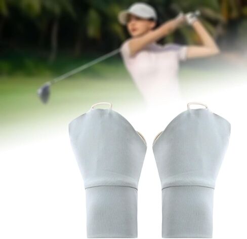 Summer Sunblock Gloves Fingerless Mittens Nonslip Cooling Lightweight Stretchable Protector Short Gloves for Outdoor- Grey in Kuwait