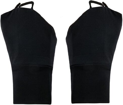 Summer Sunblock Gloves Fingerless Mittens Nonslip Cooling Lightweight Stretchable Protector Short Gloves for Outdoor- Black in Kuwait