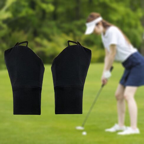 Summer Sunblock Gloves Fingerless Mittens Nonslip Cooling Lightweight Stretchable Protector Short Gloves for Outdoor- Black in Kuwait