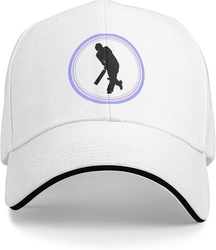 Cricket Player Baseball Cap for Men Women Hats Adjustable Outdoor Trucker Hat White in Kuwait