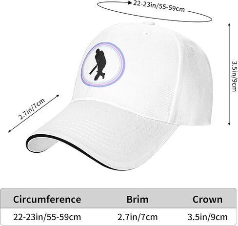 Cricket Player Baseball Cap for Men Women Hats Adjustable Outdoor Trucker Hat White in Kuwait