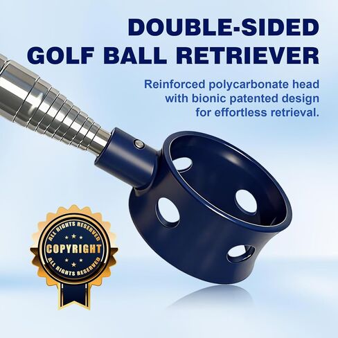 Golf Ball Retriever Telescopic for Water, 9/12/15/20Ft GolfBall Grabber Tool, Golf Accessories Gifts for Men, Women & Golfers, Golf Balls Picker with Stainless Steel Shaft & Rubber Grip in Kuwait