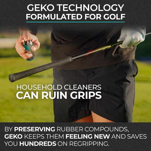Geko 2-in-1 Grip Restore & Cleaner – #1 Golf, Basketball, Football, Volleyball, and Baseball Grip Spray – Restores Grip, Shoe & Glove Traction, Removes Dirt & Oil, Restores Control & Consistency in Kuwait