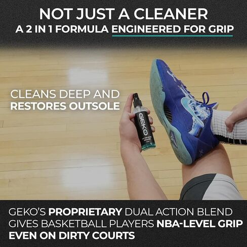 Geko 2-in-1 Grip Restore & Cleaner – #1 Golf, Basketball, Football, Volleyball, and Baseball Grip Spray – Restores Grip, Shoe & Glove Traction, Removes Dirt & Oil, Restores Control & Consistency in Kuwait