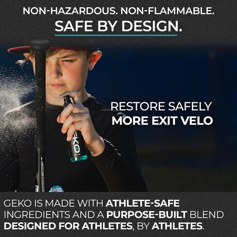 Geko 2-in-1 Grip Restore & Cleaner – #1 Golf, Basketball, Football, Volleyball, and Baseball Grip Spray – Restores Grip, Shoe & Glove Traction, Removes Dirt & Oil, Restores Control & Consistency in Kuwait