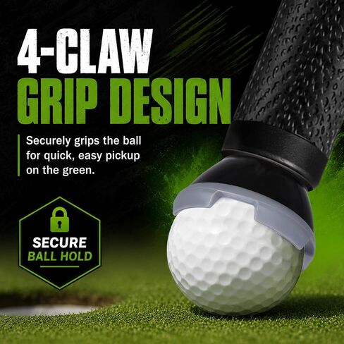 Golf Ball Picker Upper for Putter,2 Pack 4-Claw Pressure Golf Ball Grabber, Premium Golf Ball Retriever for Putter in Kuwait