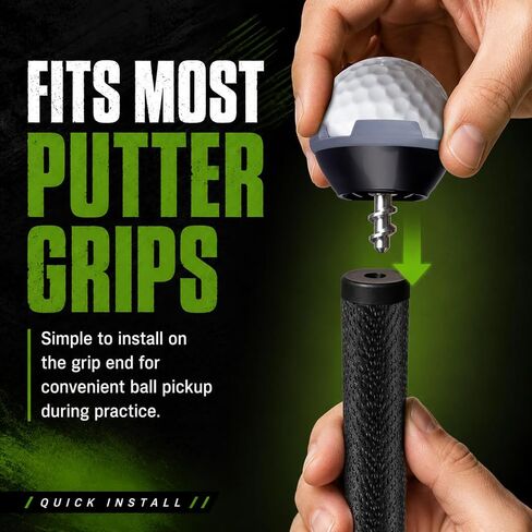 Golf Ball Picker Upper for Putter,2 Pack 4-Claw Pressure Golf Ball Grabber, Premium Golf Ball Retriever for Putter in Kuwait