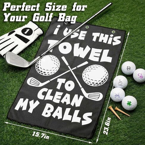 Lihome Golf Accessories for Men, Funny Golf Towel for Golf Bags, Premium Cleaning Cloth for Golf Balls & Clubs, Golf Gifts for Men, Golfers in Kuwait
