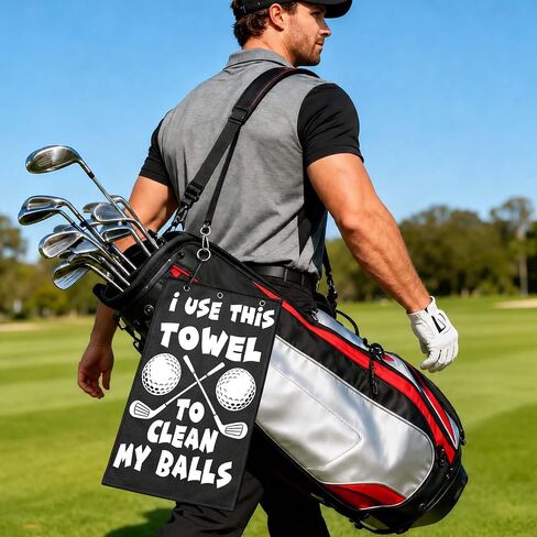 Lihome Golf Accessories for Men, Funny Golf Towel for Golf Bags, Premium Cleaning Cloth for Golf Balls & Clubs, Golf Gifts for Men, Golfers in Kuwait