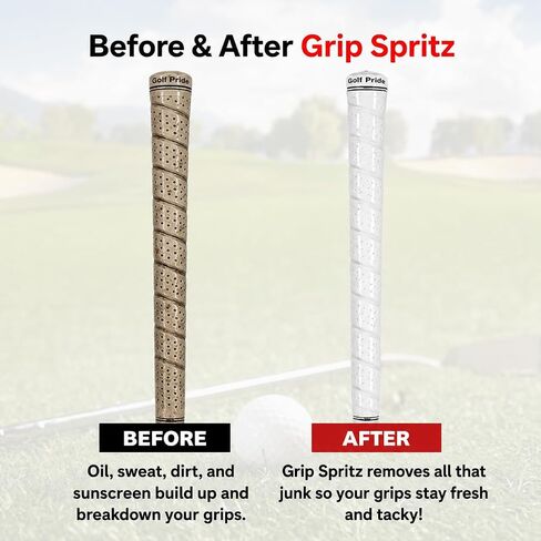 Grip Spritz - Golf Grip Cleaner & Restorer Spray 3-in-1 Clean, Rejuvenate, & Preserve Tackiness - Remove Oil & Dirt to Enhance Club Feel, Control, & Accuracy - Golf Bag Accessory — USGA Approved in Kuwait