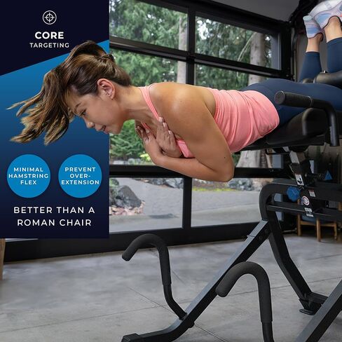 Teeter DEX II Inversion & Core Training; Decompression Roman Chair Hyperextension Bench for AB, Back, & Core Strength; Commercial-Grade 350lb-Rated Home Exercise Equipment in Kuwait