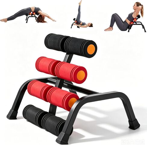 Mini Inversion Table with Rollers, Spinal Decompression Table Rollers, Back Extension Machine for Back Pain Relief, Easy to Assemble & 297 Weight Capacity, Home Gym Equipment in Kuwait