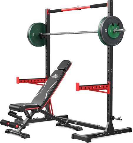 FLYBIRD SR1 Squat Rack with Pull-Up Bar, Adjustable Multi-Functional Power Rack, Inner Width Squat Rack Stand Suitable for 6FT,7FT Barbell for Home Gym Equipment in Kuwait