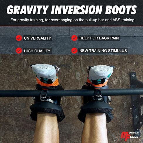 Gravity Boots with Safety Lock, Inversion Boots for Gravity Fitness Training (Pair), for Overhang on the Back and ABS Training, Comfortable 3cm Foam Padding in Kuwait