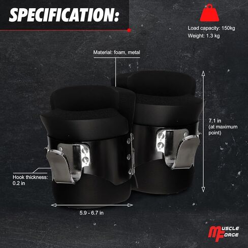 Gravity Boots with Safety Lock, Inversion Boots for Gravity Fitness Training (Pair), for Overhang on the Back and ABS Training, Comfortable 3cm Foam Padding in Kuwait