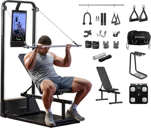 Speediance Gym Monster 2 Works Plus & PowerGrip Smart Handles & Weight Lifting Belt & Gym Accessories Organizer & Smart Body Fat Scale Bundle in Kuwait