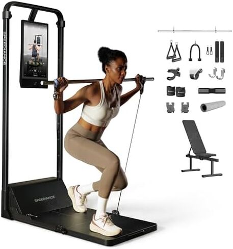 Speediance Gym Monster 2 Works Plus & PowerGrip Smart Handles & Weight Lifting Belt & Gym Accessories Organizer & Smart Body Fat Scale Bundle in Kuwait