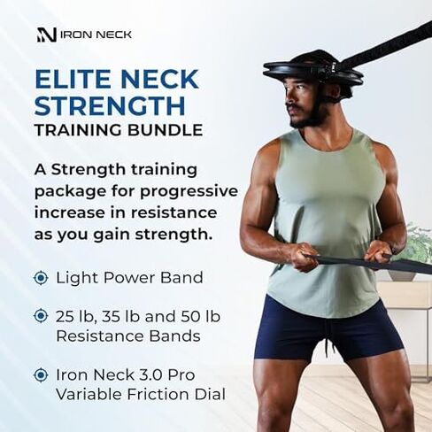 Iron Neck 3.0 Pro, Strength Kit Bundle, Advanced 360° Neck Trainer and Resistance Bands for Progressive Strength Training, Pain Relief, and Injury Prevention in Kuwait