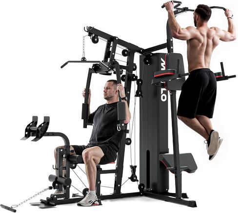 Mikolo Home Gym, Workout Station with 150LBS Weight Stack, Multifunctional Home Gym Equipment, Exercise Equipment for Full Body Strength Training in Kuwait