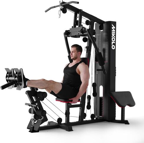 Mikolo Home Gym, Workout Station with 150LBS Weight Stack, Multifunctional Home Gym Equipment, Exercise Equipment for Full Body Strength Training in Kuwait