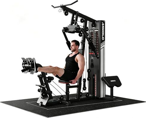 Mikolo Home Gym, Workout Station with 150LBS Weight Stack, Multifunctional Home Gym Equipment, Exercise Equipment for Full Body Strength Training in Kuwait
