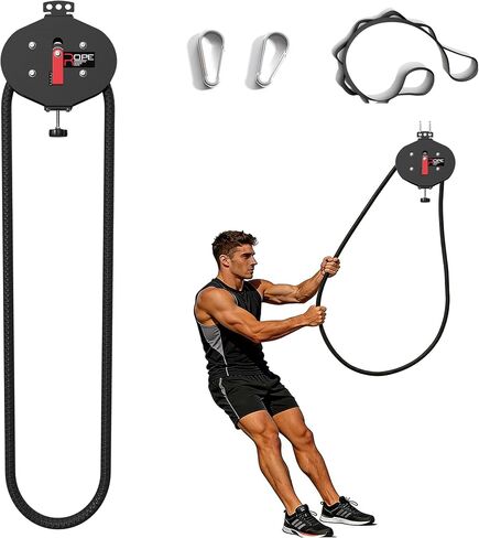 Endless Rope Trainer, Portable Pulley System with Adjustable Resistance, Home Gym Suspension Infinity Rope with 14 FT Closed-Loop, for Grip, Arms, Back, Body Coordination Exercises in Kuwait