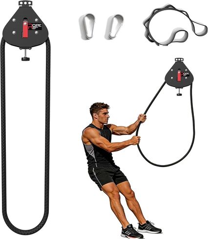 Endless Rope Trainer, Portable Pulley System with Adjustable Resistance, Home Gym Suspension Infinity Rope with 14 FT Closed-Loop, for Grip, Arms, Back, Body Coordination Exercises in Saudi Arabia