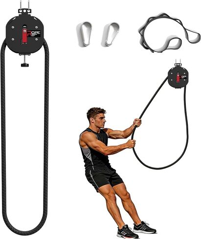 Endless Rope Trainer, Portable Pulley System with Adjustable Resistance, Home Gym Suspension Infinity Rope with 14 FT Closed-Loop, for Grip, Arms, Back, Body Coordination Exercises in Saudi Arabia