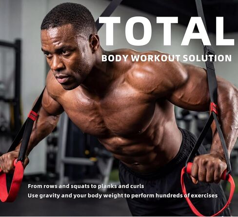 Complete Workout Anchor & Straps Set: Heavy-Duty Wall/Ceiling Anchor + Portable Suspension Straps in Kuwait