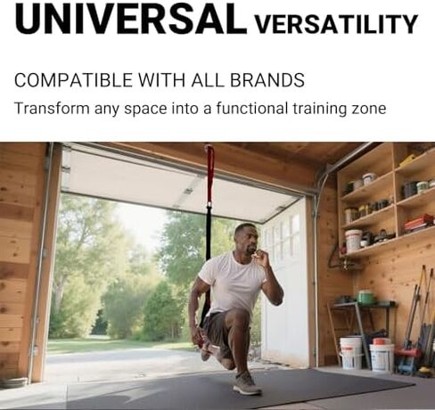 Complete Workout Anchor & Straps Set: Heavy-Duty Wall/Ceiling Anchor + Portable Suspension Straps in Kuwait