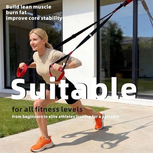 Complete Workout Anchor & Straps Set: Heavy-Duty Wall/Ceiling Anchor + Portable Suspension Straps in Kuwait
