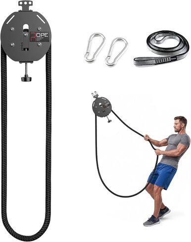 Endless Rope Trainer, Portable Endless Rope Machine for Home Gym Travel, 13FT Continuous Loop,0–66LBS Knob-Adjustable Resistance, Full Body Workout for Back, Arms, Chest, Shoulders, Core in Kuwait
