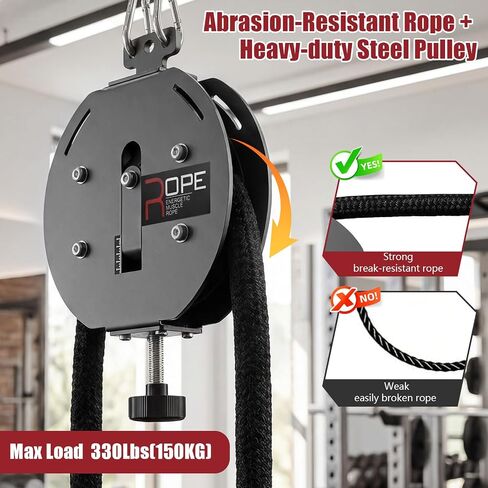 Endless Rope Trainer, Portable Endless Rope Machine for Home Gym Travel, 13FT Continuous Loop,0–66LBS Knob-Adjustable Resistance, Full Body Workout for Back, Arms, Chest, Shoulders, Core in Kuwait
