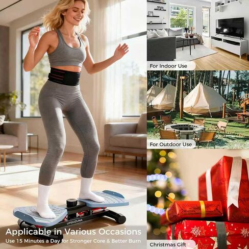 Waist Twister Machine Exercise, Ab Twister Board with 350 lbs Capacity, 20dB Ultra-Quiet Noiseless Home Gym Exercise Equipment for Women and Men in Kuwait