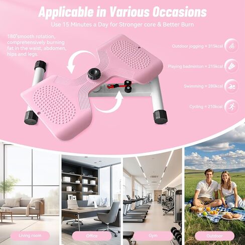 Waist Twister Machine, Noiseless Core & Belly Fat Workout Twist Board, Non-Slip Ab Exercise Disc for Men & Women, 300 Lbs Weight Capacity Home Fitness Equipment in Kuwait