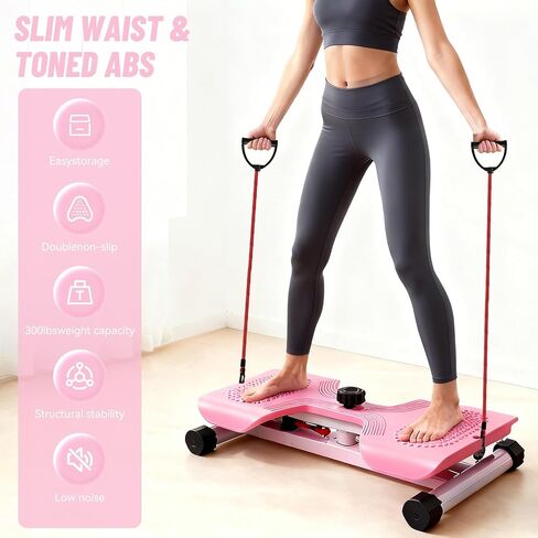 Waist Twister Machine, Noiseless Core & Belly Fat Workout Twist Board, Non-Slip Ab Exercise Disc for Men & Women, 300 Lbs Weight Capacity Home Fitness Equipment in Kuwait