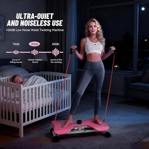 Waist Twister Machine, Noiseless Core & Belly Fat Workout Twist Board, Non-Slip Ab Exercise Disc for Men & Women, 300 Lbs Weight Capacity Home Fitness Equipment in Kuwait