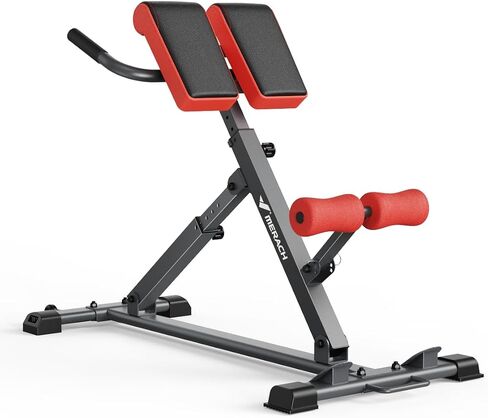 MERACH Roman Chair Back Extension, Adjustable Weight Bench, Home Gym Sit Up Bench for Glutes & Ab Workouts, Back Extension Machine, Hyperextension Roman Chair for Lower Back Pain Relief in Kuwait