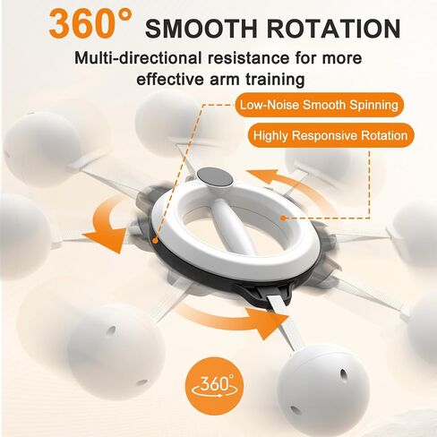 Infinity Hoop for Arms 360° Hand-Crank Arm Hoops for Exercise,Forearm, Chest, Shoulder and Arm Muscle Training Fitness Equipment, Flabby Arm Exerciser for Home & Gym Workouts for Men and Women in Kuwait