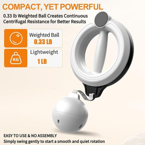 Infinity Hoop for Arms 360° Hand-Crank Arm Hoops for Exercise,Forearm, Chest, Shoulder and Arm Muscle Training Fitness Equipment, Flabby Arm Exerciser for Home & Gym Workouts for Men and Women in Kuwait