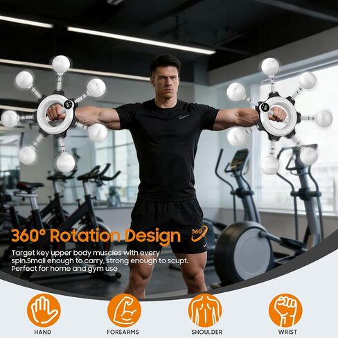 Forearm Trainer, Wrist Hand Exerciser Shoulder Reliever Ball Swing Arm Chest Upper Body Strength Workout Equipment for Men and Women Home Gym Workouts with 70-80LB Hand Grip Strengthener in Kuwait