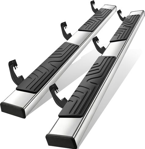 6.5" Running Boards for 2007-2018 Chevy Silverado/GMC Sierra 1500, 2007-2019 2500HD 3500HD Crew Cab (4 Full-Size Doors) - Side Steps Bars for Truck in Kuwait