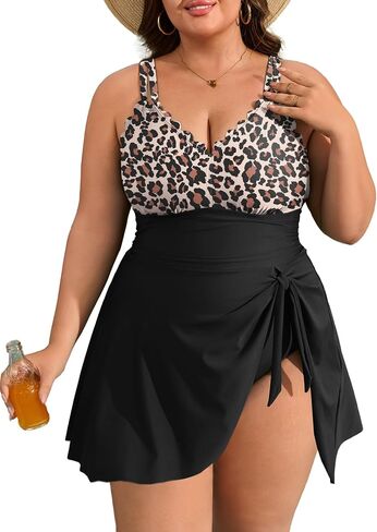 Charmo Plus Size Swimsuit for Women Swim Dress Scalloped One Piece Tummy Control Bathing Suit Ruched Swim Suits 2026 in Kuwait