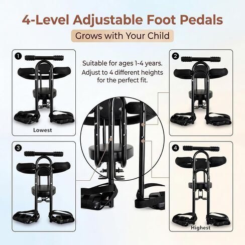 Toddler Bike Seat Front Mounted,Child Bicycle Saddle for Adult Bike,Kids Bike Seats for Mountain/Road/Cruiser Bikes, Kid Front Carrier,Full Guardrail,Safe & Comfortable for Baby 1-4 Yrs,Max Load 55lbs in Saudi Arabia